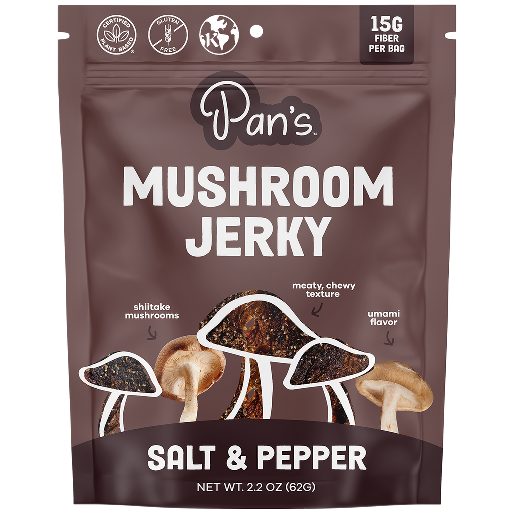 Pilz-Jerky mit Salz und Pfeffer