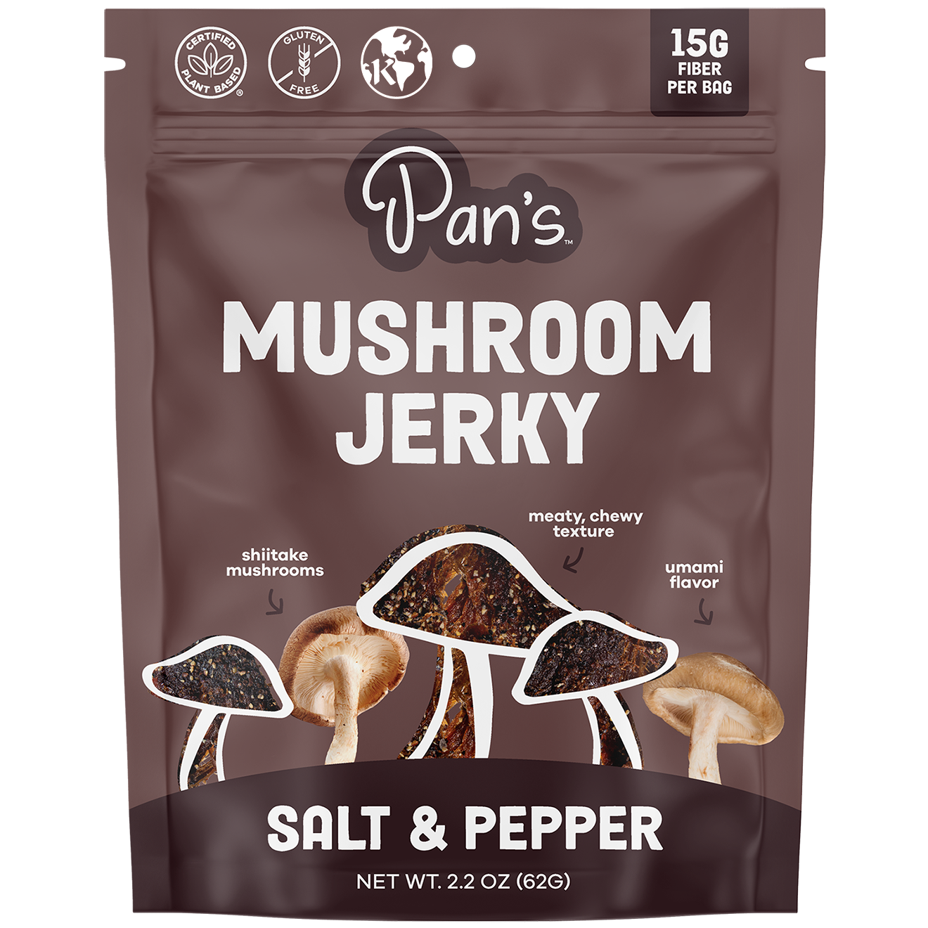 Pilz-Jerky mit Salz und Pfeffer